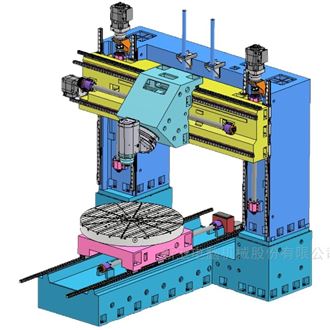 卧式龙门型五轴加工中心